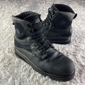 Harley Davidson Boots Mens 10.5 Black Motorcycle Riding Work Gothic Biker